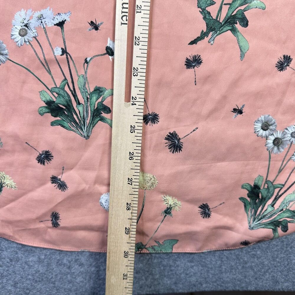 Express Blouse Womens XL Pink Floral Print V Neck Cap Sleeve Lightweight Top - Picture 8 of 9